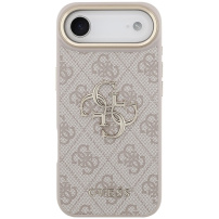 Etui Guess 4G Metal Logo Gold Frame do iPhone Air - różowe