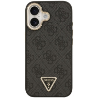 Guess 4G Triangle Logo Gold Frame etui z MagSafe do iPhone 17 - szary