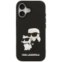 Karl Lagerfeld 3D Rubber Karl and Choupette etui na iPhone 17 - czarny