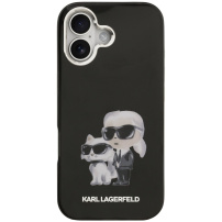 Karl Lagerfeld IML Aquarelle Karl and Choupette etui na iPhone 17 - czarny