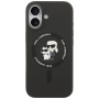 Karl Lagerfeld Karl and Choupette silikonowe etui z MagSafe do iPhone 17 - czarny