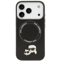 Karl Lagerfeld Karl and Choupette Heads Pins etui z MagSafe do iPhone 17 Pro - czarny