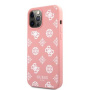 Guess Liquid Silicone White Peony etui do iPhone 12 Pro Max - różowy