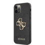 Guess Saffiano Big 4G Metal Logo etui do iPhone 12 Pro Max - czarny