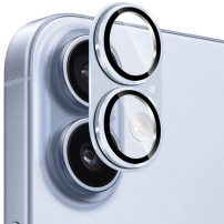 NORTHJO Szkło hartowane z metalową ramką do ochrony obiektywów aparatu dla iPhone 17 - niebieskie