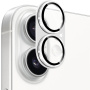 NORTHJO Szkło hartowane z metalową ramką do ochrony obiektywów aparatu dla iPhone 17 - srebrne