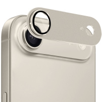 NORTHJO Szkło hartowane z metalową ramką do ochrony obiektywów aparatu dla iPhone Air - champagne