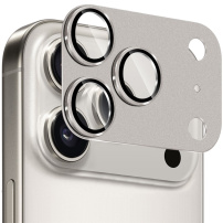NORTHJO Szkło hartowane z metalową ramką do ochrony obiektywów aparatu dla iPhone 17 Pro - szare