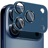 NORTHJO Szkło hartowane z metalową ramką do ochrony obiektywów aparatu dla iPhone 17 Pro Max - ciemnoniebieskie