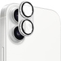 ENKAY Szkło hartowane z szlifowaną ramką do ochrony obiektywów aparatu dla iPhone 17 - srebrne