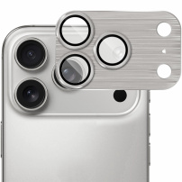 ENKAY Szkło hartowane z szlifowaną ramką do ochrony obiektywów aparatu dla iPhone 17 Pro Max - szare