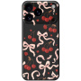 Etui ochronne ze wzorem kokardek i wiśni do iPhone 17 Pro Max - czarny