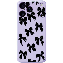 Etui ochronne ze wzorem kokardek na iPhone 17 Pro Max - fioletowe