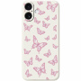 Etui ochronne ze wzorem motyli do iPhone 17 - beżowe