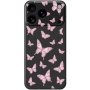 Etui ochronne ze wzorem motyli do iPhone 17 Pro - czarny