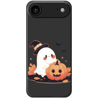 Etui ochronne ze wzorem ducha z dynią na iPhone Air - czarny