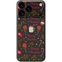Etui ochronne ze świątecznym wzorem na iPhone 17 Pro - czarny