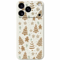 Etui ochronne ze wzorem świątecznych pierniczków na iPhone 17 Pro Max - beżowe