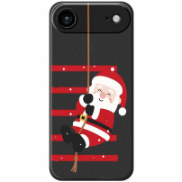 Etui ochronne ze wzorem Świętego Mikołaja na iPhone Air - czarny