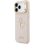 Etui Guess Grained 4G Logo z rozkładaną podstawką do iPhone 17 Pro Max - różowy