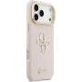 Etui Guess Grained 4G Logo z rozkładaną podstawką do iPhone 17 Pro Max - różowy