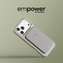 PanzerGlass empower Qi2 bezprzewodowy MagSafe powerbank z portem USB-C - 5 000 mAh - szary