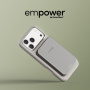 PanzerGlass empower Qi2 bezprzewodowy MagSafe powerbank z portem USB-C - 10 000 mAh - szary