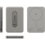 PanzerGlass empower Qi2 bezprzewodowy MagSafe powerbank ze stojakiem i portem USB-C - 5 000 mAh - szary