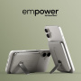 PanzerGlass empower Qi2 bezprzewodowy MagSafe powerbank ze stojakiem i portem USB-C - 5 000 mAh - szary
