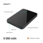 FIXED MagZen 5 Crystal Qi2 Bezprzewodowy MagSafe powerbank z portem USB-C - 5 000 mAh - czarny