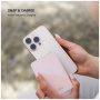 FIXED MagZen 5 Crystal Qi2 bezprzewodowy MagSafe powerbank z portem USB-C - 5 000 mAh - różowy