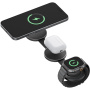 ENERGEA AluMag Trio Qi2 3w1 Składana Bezprzewodowa Ładowarka MagSafe do iPhone / Apple Watch / AirPods - 15W - granatowy