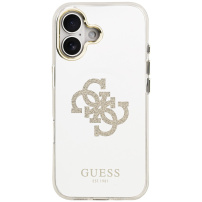Guess Mirror 4G Glitter Logo lustrzane etui z MagSafe do iPhone 17 - złoty