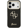 Etui Guess Grained 4G Logo z składaną podstawką do iPhone 17 Pro Max - czarny