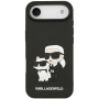Karl Lagerfeld 3D Rubber Karl and Choupette etui na iPhone Air - czarny
