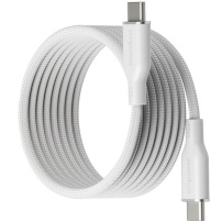 PanzerGlass empower pleciony kabel magnetyczny do ładowania - USB-C do USB-C - 1,5 m - biały