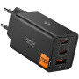 Spigen Essential szybka ładowarka sieciowa z portami 2x USB-C / USB-A - 67W - czarny