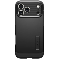 Spigen Tough Armor T wytrzymałe etui z podstawką i MagSafe do iPhone 17 Pro - czarny