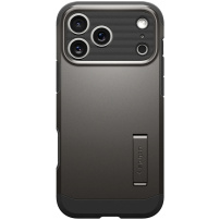 Spigen Tough Armor T wytrzymałe etui z podstawką i MagSafe do iPhone 17 Pro - ciemnoszary
