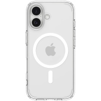 Spigen Ultra Hybrid przezroczyste etui z białym MagSafe do iPhone 17 - przezroczysty
