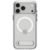 Spigen Ultra Hybrid S transparentne etui z podstawką i MagSafe do iPhone 17 Pro - przezroczysty