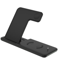 Q20 4w1 składana bezprzewodowa podstawka do iPhone / Apple Watch / AirPods ze złączem Lightning - 15W - czarny