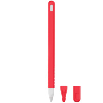 3w1 opakowanie silikonowe do Apple Pencil 2. generacji / Pro - czerwony
