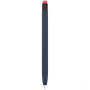 Silikonowe etui AhaStyle z gumką w kształcie ołówka dla Apple Pencil 1 generacji - ciemnoniebieski