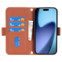 Etui z klapką z paskiem w stylu kopertówki do iPhone Air - brązowe