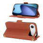 Etui z klapką z paskiem w stylu kopertówki do iPhone Air - brązowe
