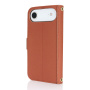 Etui z klapką z paskiem w stylu kopertówki do iPhone Air - brązowe