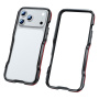 Luphie ochronna metalowa ramka do iPhone 17 Pro - czarno-czerwona