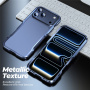 Luphie ochronna metalowa ramka do iPhone 17 Pro - czarno-czerwona