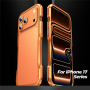 Luphie ochronna metalowa ramka do iPhone 17 Pro - czarno-czerwona